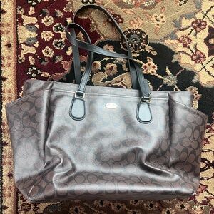 Coach Monogram Baby Diaper Bag in Signature Canvas Crossbody Tote